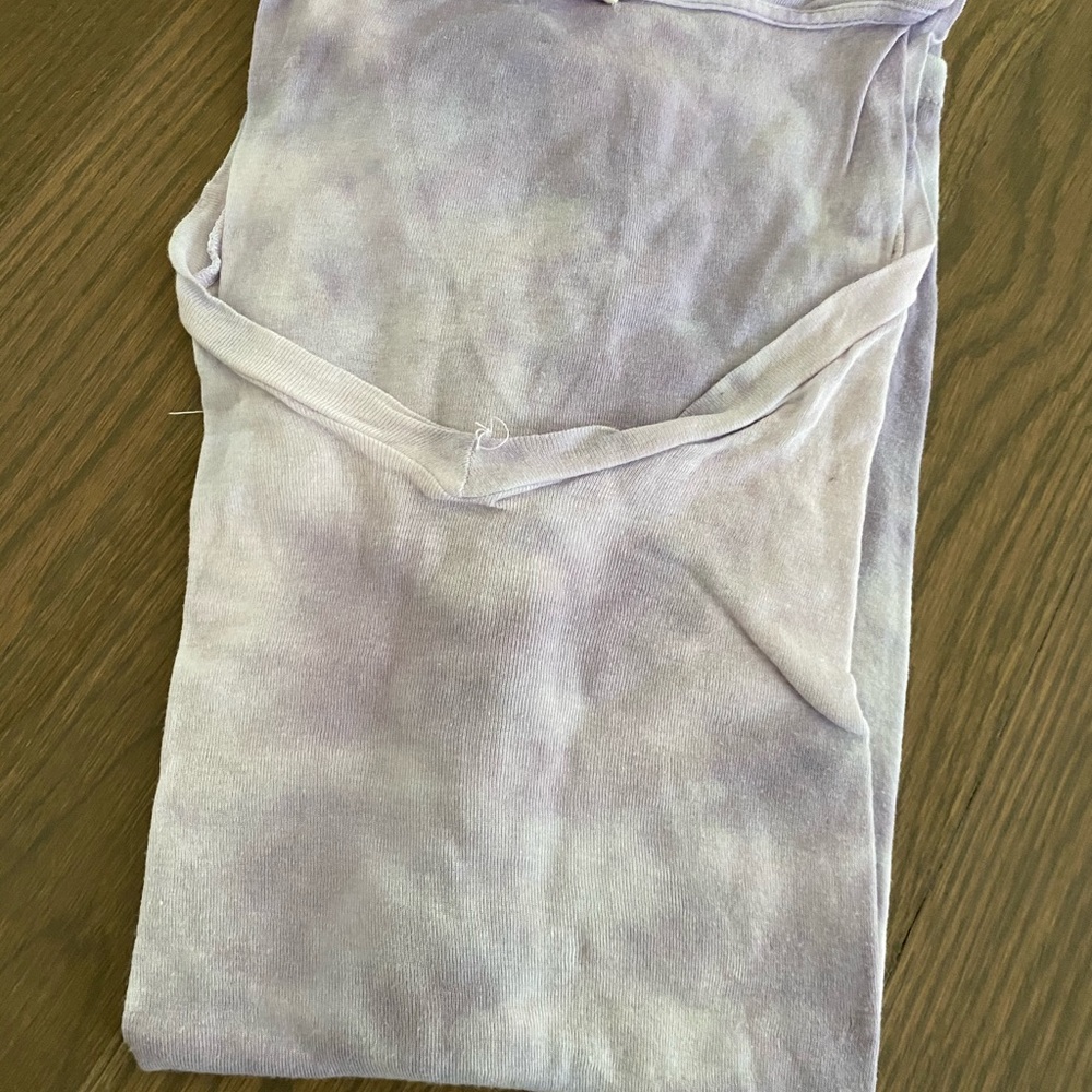 Purple and white tie dye short sleeve tee!